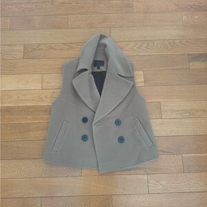 INTERMIX Tan Double-Breasted Vest